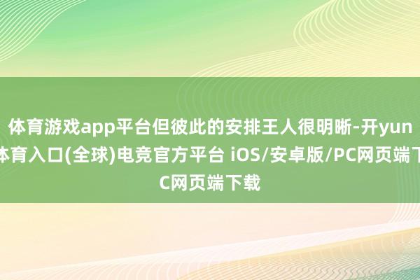 体育游戏app平台但彼此的安排王人很明晰-开yun云体育入口(全球)电竞官方平台 iOS/安卓版/PC网页端下载