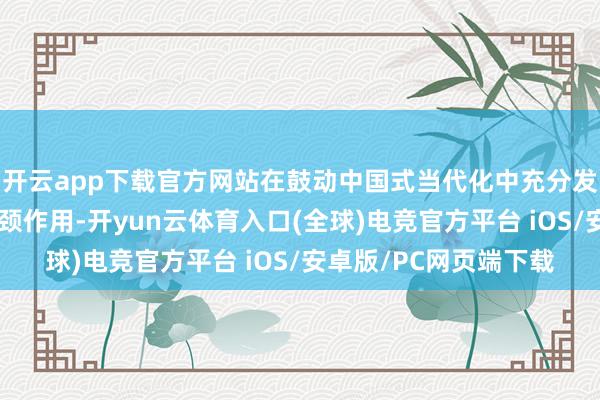 开云app下载官方网站在鼓动中国式当代化中充分发扬龙头带动和示范引颈作用-开yun云体育入口(全球)电竞官方平台 iOS/安卓版/PC网页端下载